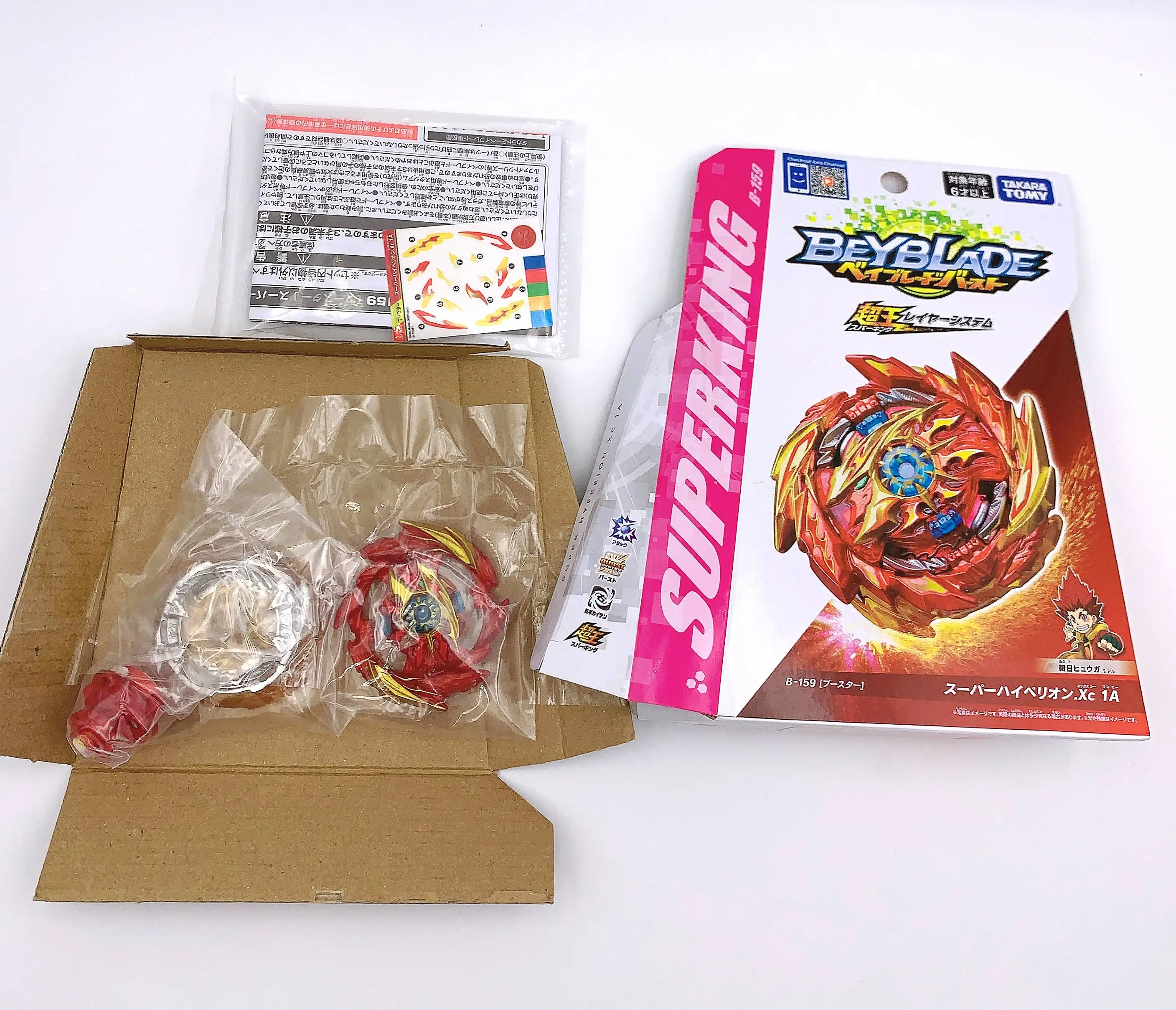 100% Оригинальный TAKARA TOMY BEYBLADE rafaga de B 159 Super Hiperion Xc 1A|Волчки| |