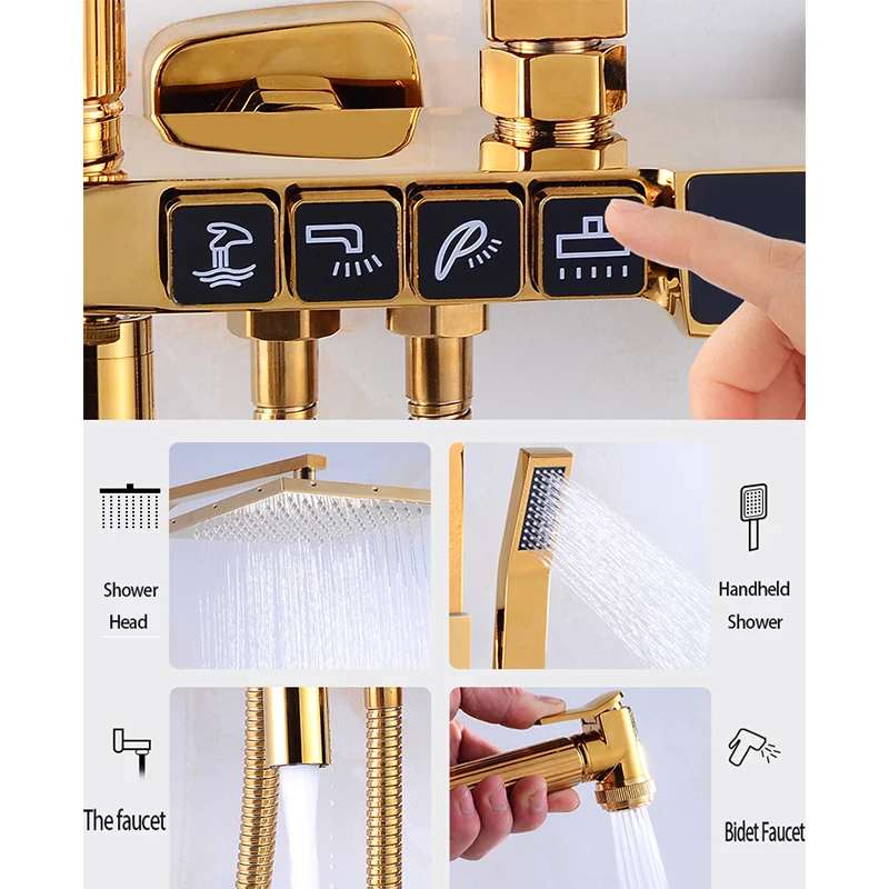 Смеситель для душа с цифровым дисплеем и функцией поддержания температуры -