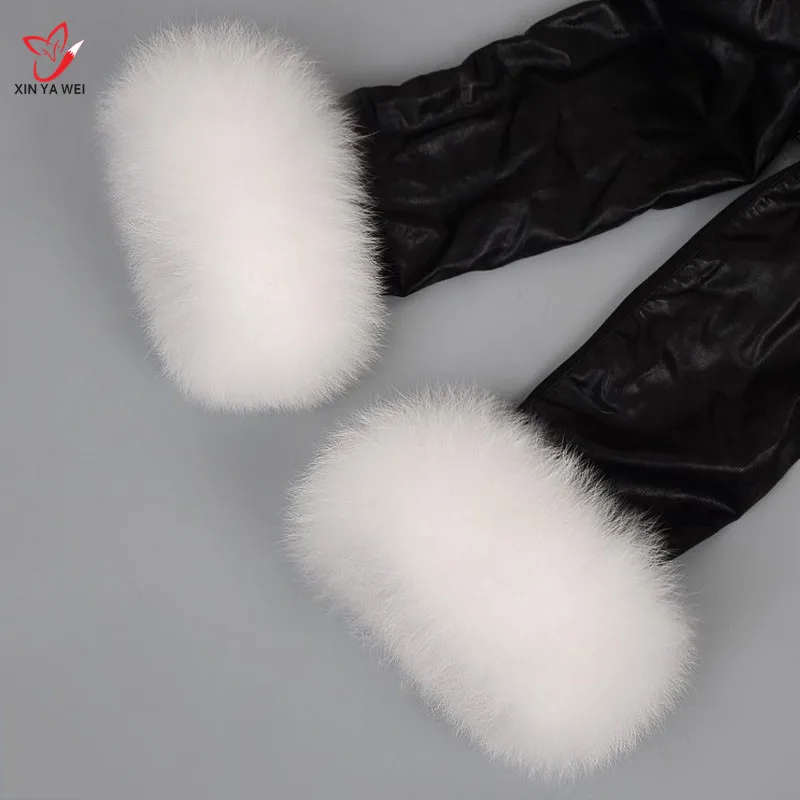 Fox Fur Cuff Hand Warmer Lady's Genuine Bracelet Gloves High Quality Hot Sale Wrist | Аксессуары для одежды