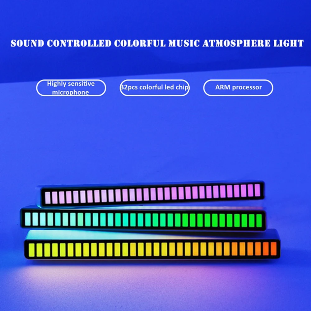 

LED Light Bar Sound Control Music Atmosphere Lamp Colorful RGB Rhythm Stage Light Outdoor Indoor Party Wedding Lighting
