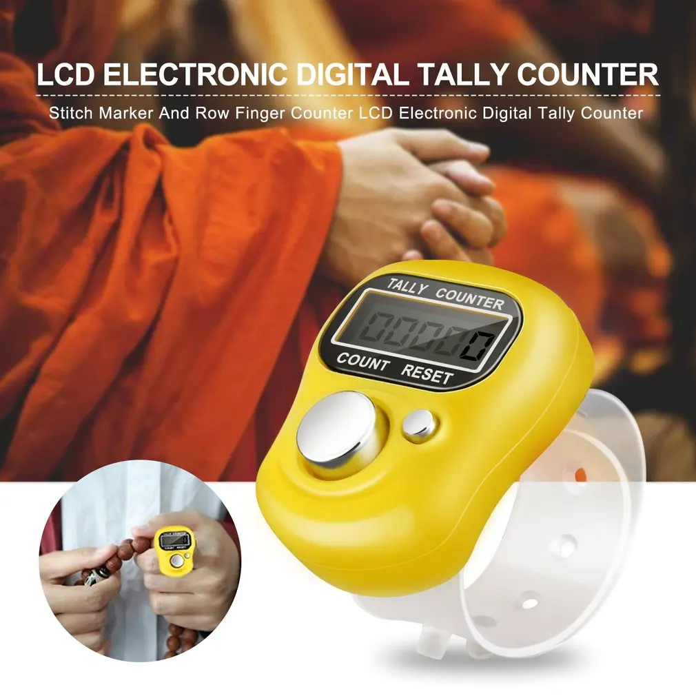 

Mini 5-Digit LCD Electronic Digital Golf Finger Hand Held Ring Tally Counter