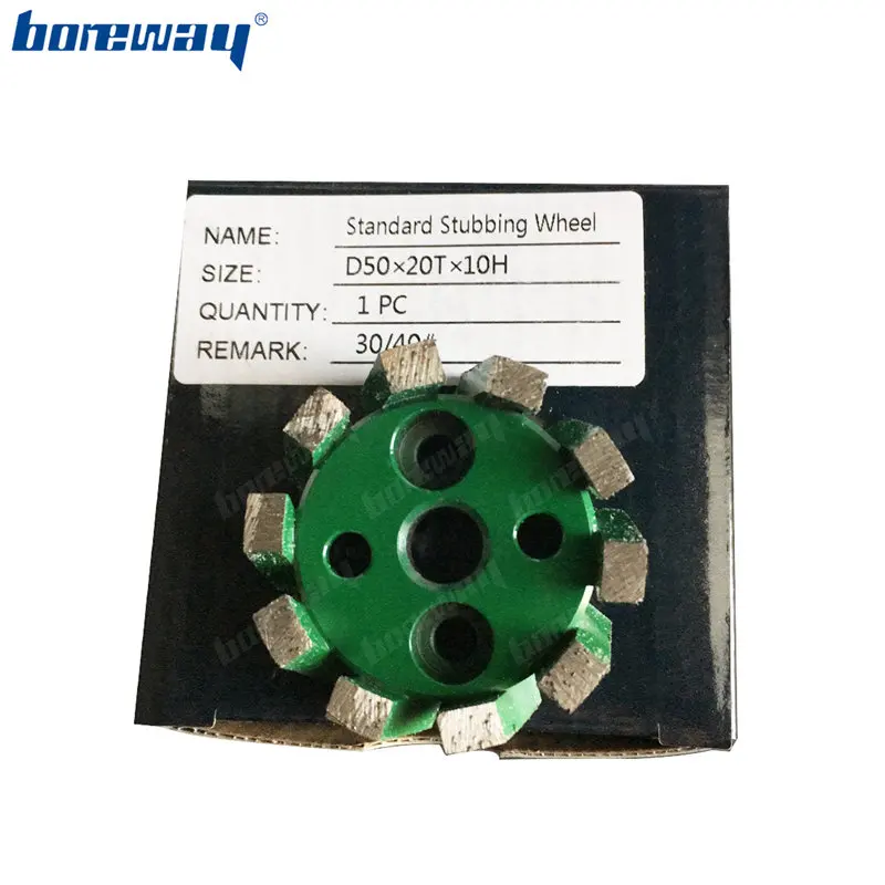Boreway Поставка кусок D50* 20T* 10H сегментированные алмазные стаббирующие колеса для водяного отверстия плиты кварца