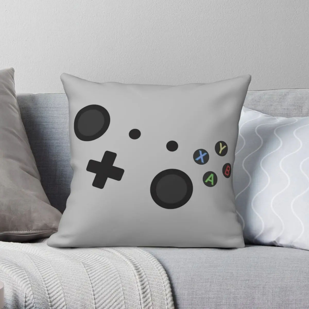 

Controller Pillowcase Polyester Linen Velvet Creative Zip Decor Sofa Seater Cushion Cover