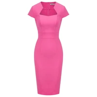 grace karin dresses summer women retro cap sleeve high stretch hips wrapped bodycon pencil dress work wear office party slim