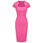 Женское облегающее платье-карандаш Grace Karin, летнее облегающее платье-карандаш с высоким эластичным рукавом-крылышком, офисная одежда для вечеринок