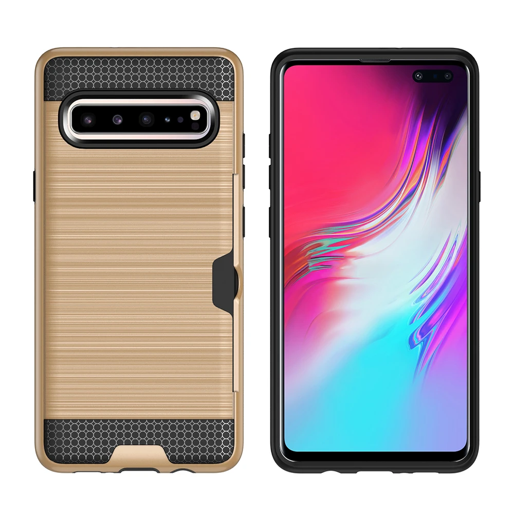 For Samsung Galaxy S10 S8 S9 Plus S10e S20 Case Shockproof TPU + PC Brushed Armor Card Slot Back cover Note 8 9 10+ | Мобильные