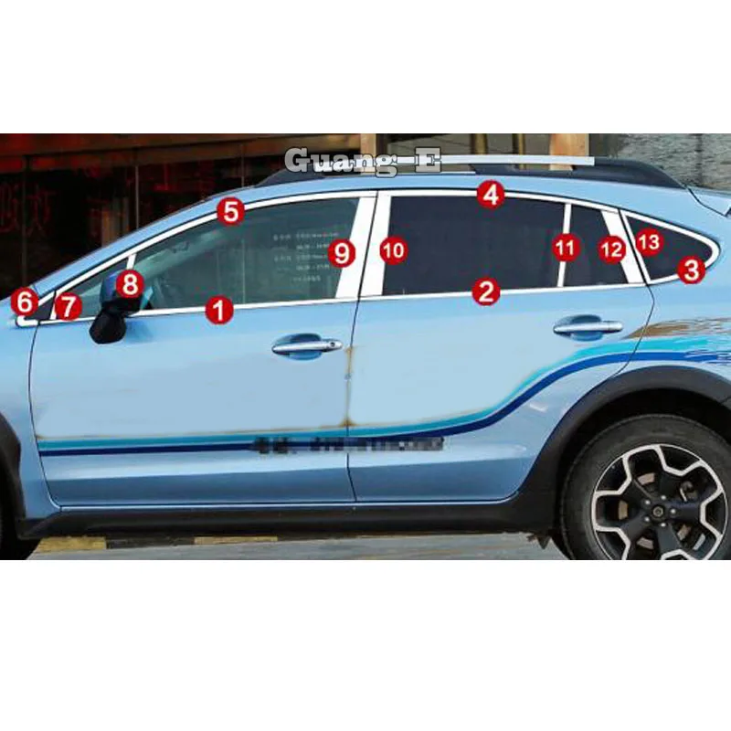 Для Subaru XV 2012 2013 2014 2015 автомобильный Стайлинг из нержавеющей стали Стекло окно