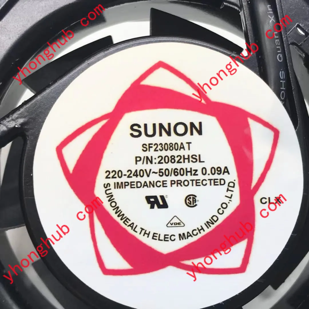 Вентилятор охлаждения сервера SUNON SF23080AT 2082HSL AC 240 В 0 09a 80x80x25 мм