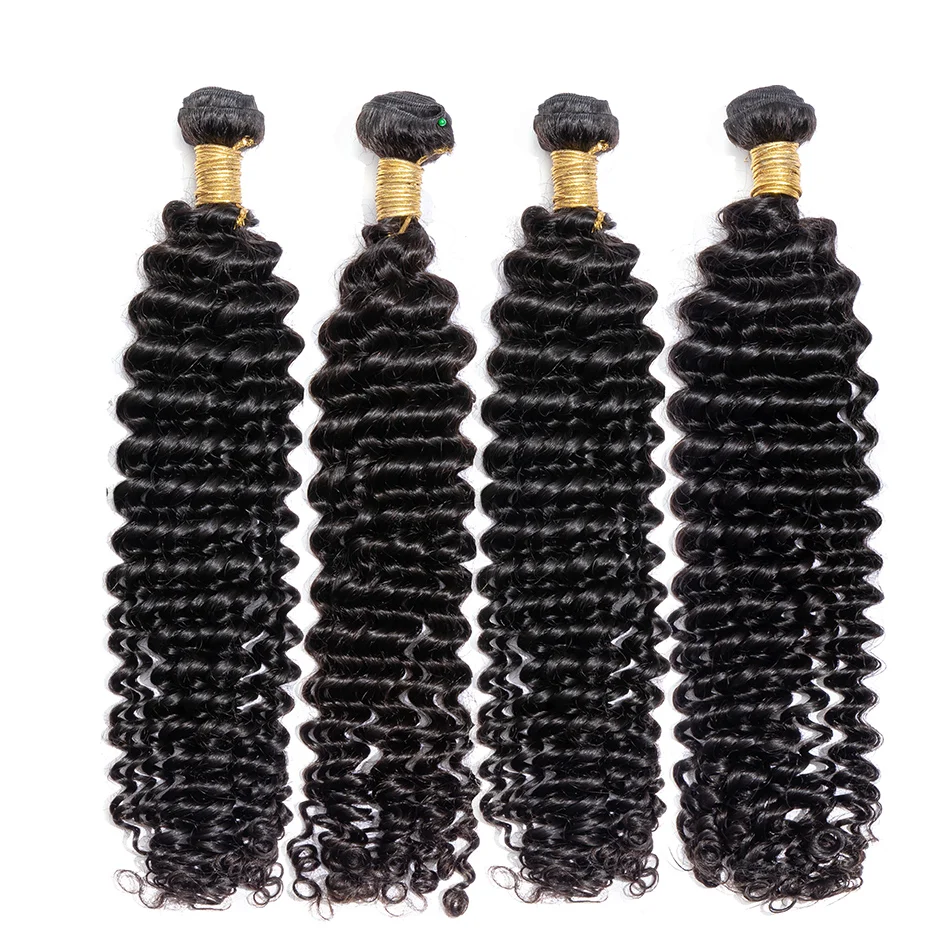 

30 36 40 Inch Deep Wave Human Hair Weave Bundles Peruvian Remy Hair Extensions Natural Color 3 4 5 Pcs For Black Women Extension