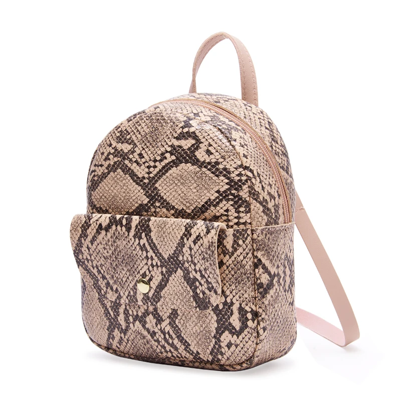 

Fashion Backpacks 2020 New Trendy Women Snakeskin Pattern Backpack Ladies Stylish Backpack for Travel Shopping