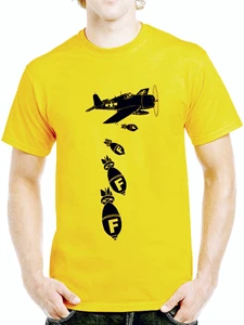 F бомбы забавная Футболка мужская грубые вульгарный сырой самолет заклинание самолетов в стиле милитари наступление новый стандарт США размера плюс S-3XL