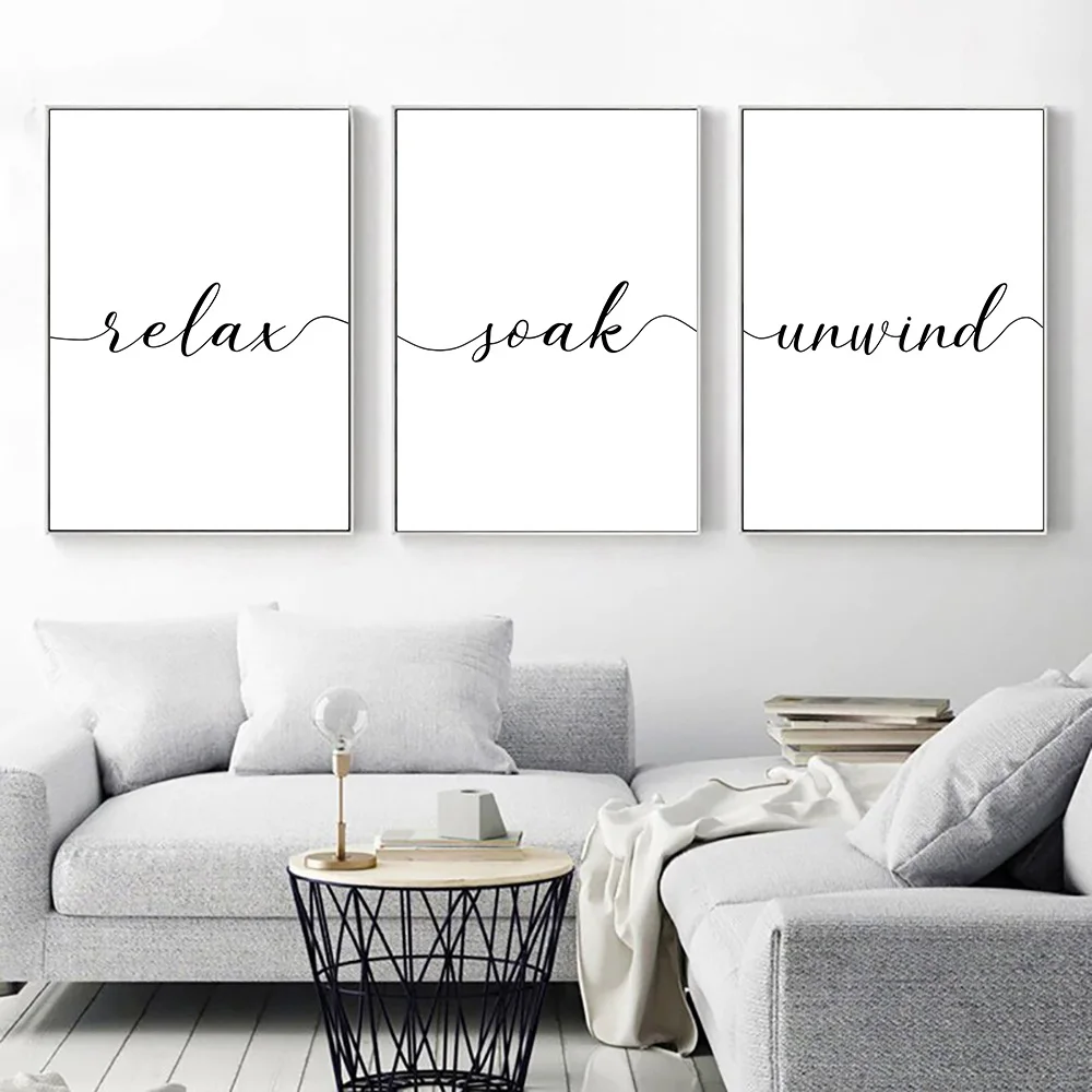 Черно белый настенный художественный плакат скандинавский минималистичный