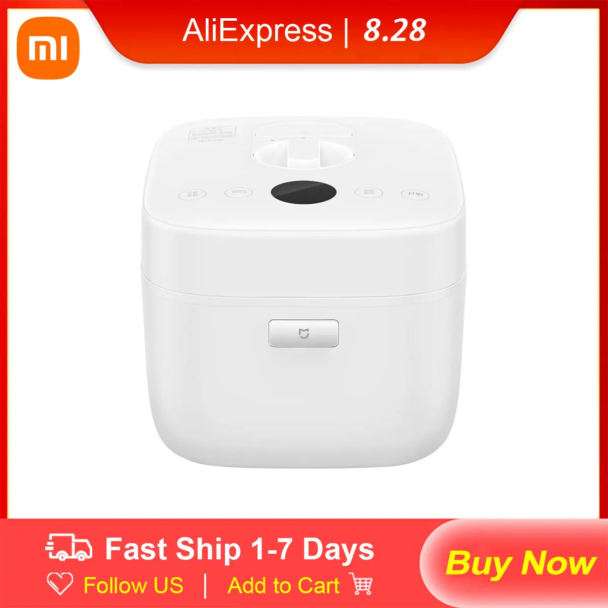 

Умная Регулируемая пьезоэлектрическая скороварка Xiaomi Mijia 5 л ylg01см 1100 Вт электрическая рисоварка Mijia с функцией приложения OLED-экран