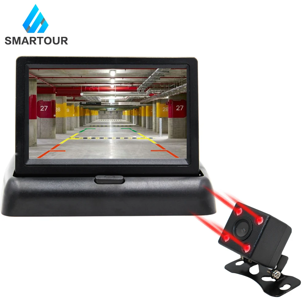 Автомобильный парковочный монитор Smartour HD видео ИК Ночное Видение CCD