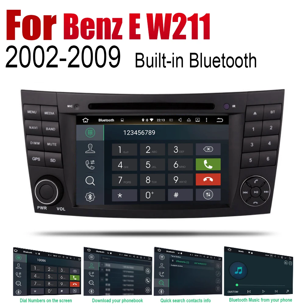 Автомагнитола на Android стерео GPS навигация для Mercedes Benz E Class W211 2002 ~ 2009 NTG Bluetooth Wi Fi