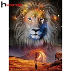 Новая Алмазная мозаика Huacan, Набор для вышивки крестиком, алмазная живопись с Львом, вышивка, искусство