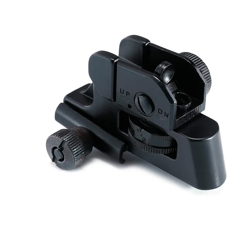 

M4 M16 CQBR Tactical 20mm Leather Rail Adjustable Metal Rear A2 Iron Rear Sight MK18 AR15 Airsoft Hunting Rifle Gun Accessories