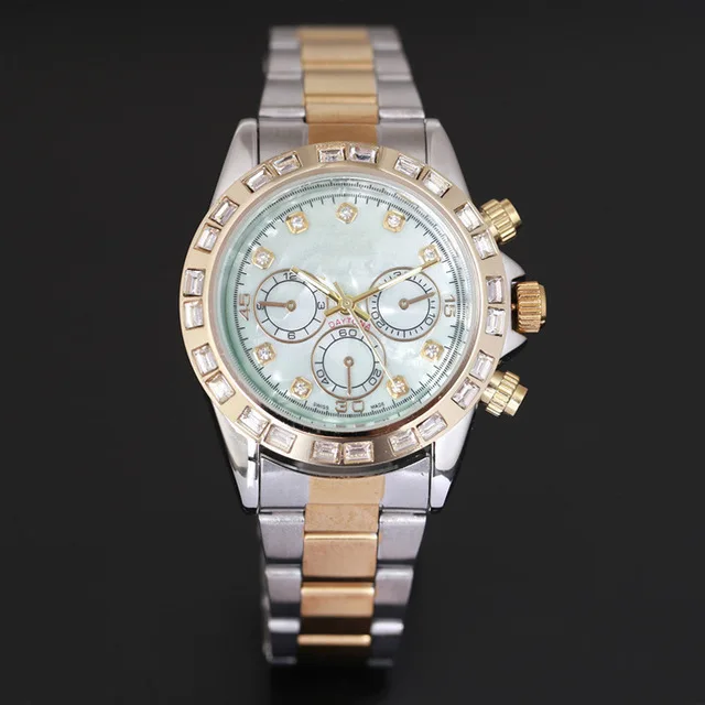 Новые мужские и женские Восьмиугольные супер часы с заклепками циферблат стразы