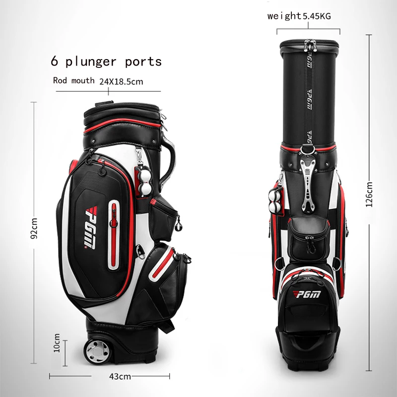 Send Putter Club! PGM Men Golf Bag Male Air Carrier Retractable Ball Clip bag Patent Full Waterproof Multifunctional travel Bag