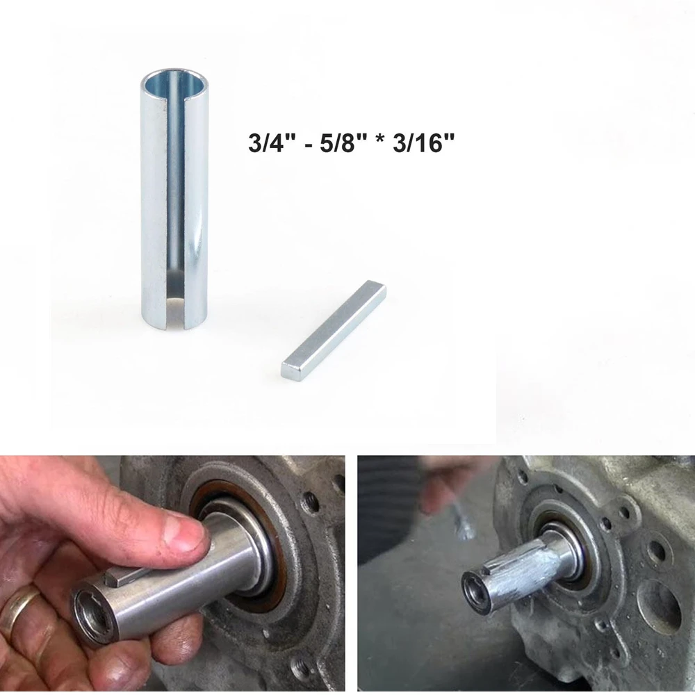 

universal 5/8" x 3/4" x 3"Shaft Adapter Pulley Bore Reducer Sleeve Bushing Sheave&Key，Replacement Parts Pulley reducer bushing
