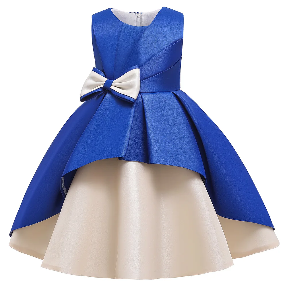

Princess Girls Dress Wedding Party Dresses Children Kids Prom Gown Vestidos Formal Baby Christmas Children Clothing With big Bow