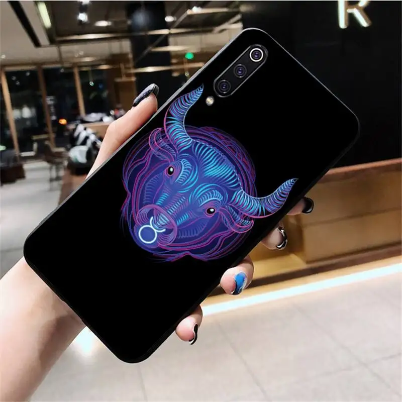 Чехол-накладка для Huawei Nova 6se 7 7pro 7se honor 7A 8A 7C Prime2019 12 знаков зодиака созвездие черный
