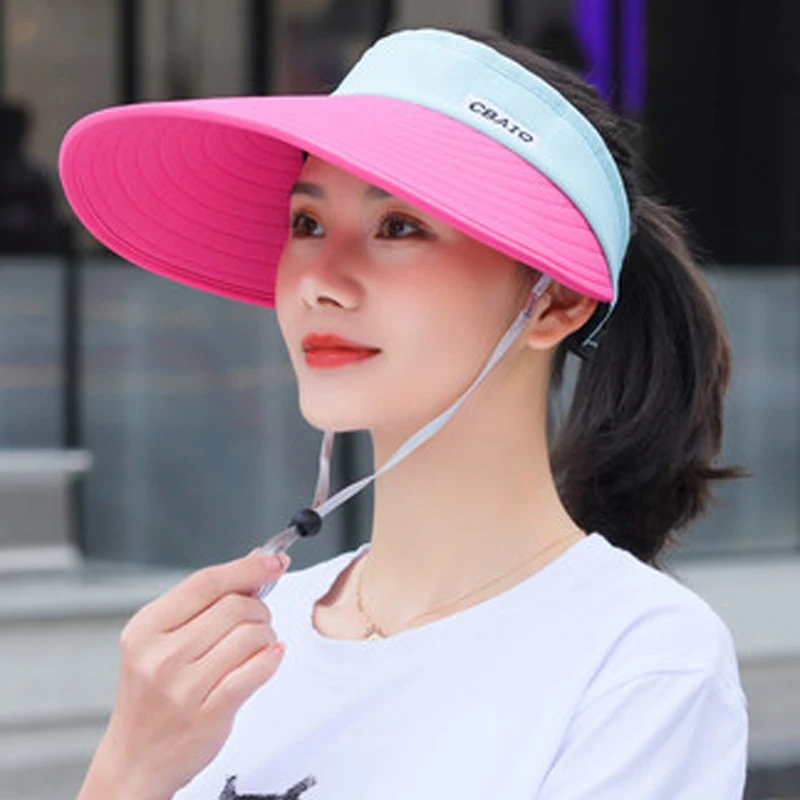 Шляпа от солнца Foux женская с широкими полями складная УФ шляпа со шнуровкой