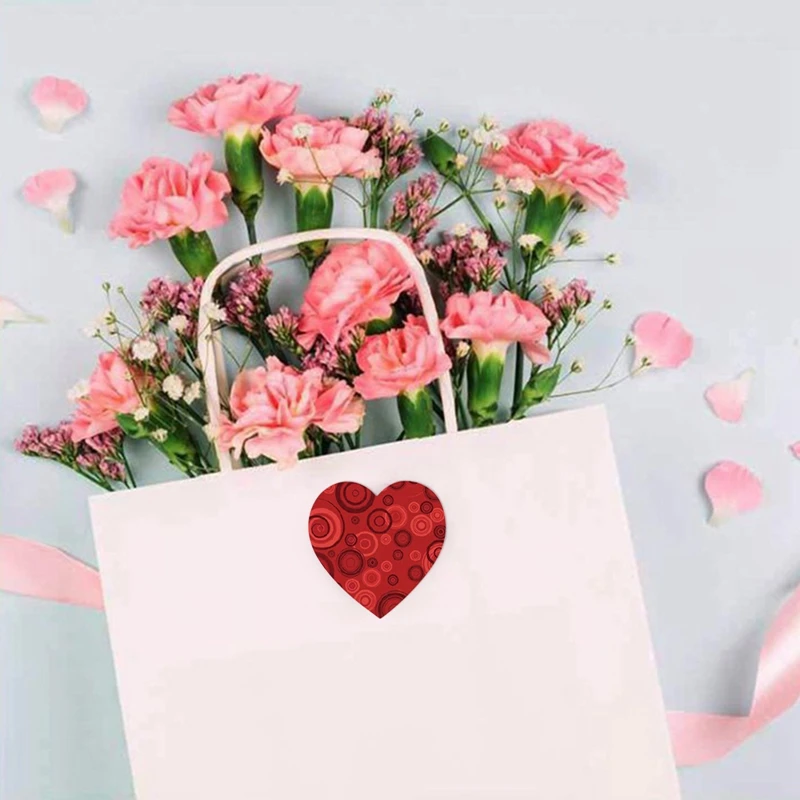 

500pcs/roll Valentine's Stickers Glitter Heart Sticker Valentine's Love Gifts Packaging Decorative Labels Wedding Party Favor