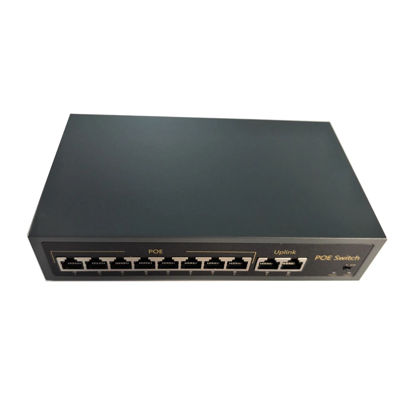 Ip-камера 8 портов 10/100 Мбит/с POE коммутатор POE8808P 100 м расстояние DC48V или DC 52 в 2.3A Выходная Мощность IEEE 802.3af