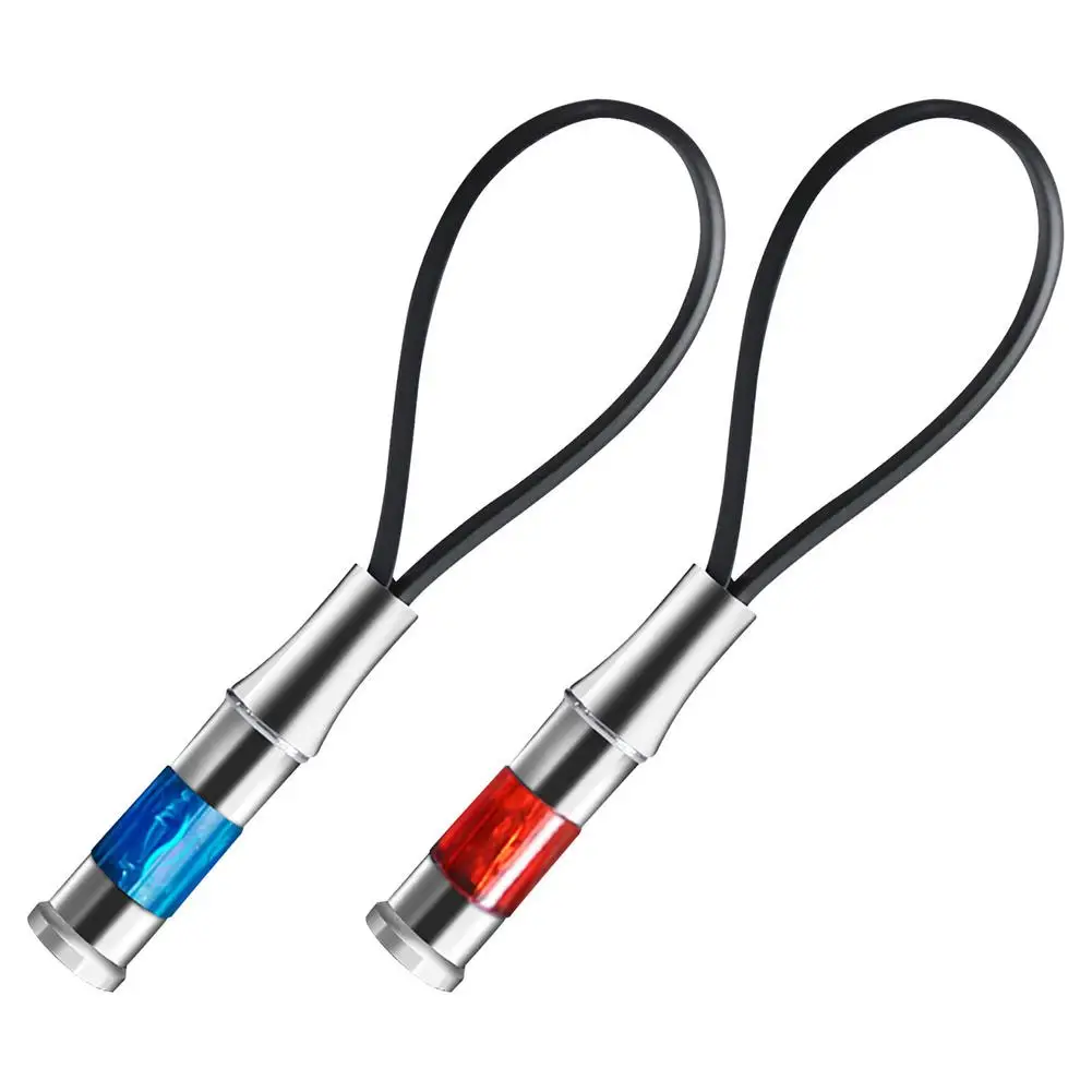 1PC Car Static Electricity Releaser Electrostatic Discharger Keychain blue and red Anti-Static Keychain Car Accessories