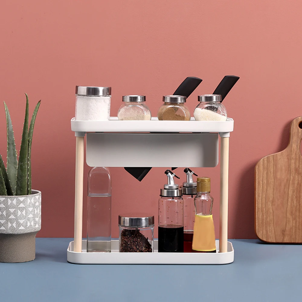 

2-Tier Microwave Shelf Rack Kitchen Shelf Spice Organizer Kitchen Storage Rack Bathroom Organizer Shelf Book Shoes Shelve