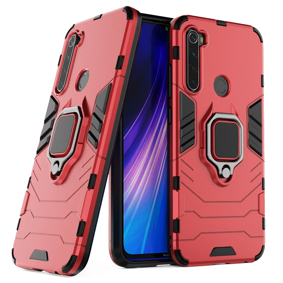 Гибридный бронированный чехол 2 в 1 для телефона Xiaomi чехлы 8 pro магнитный кольцевой