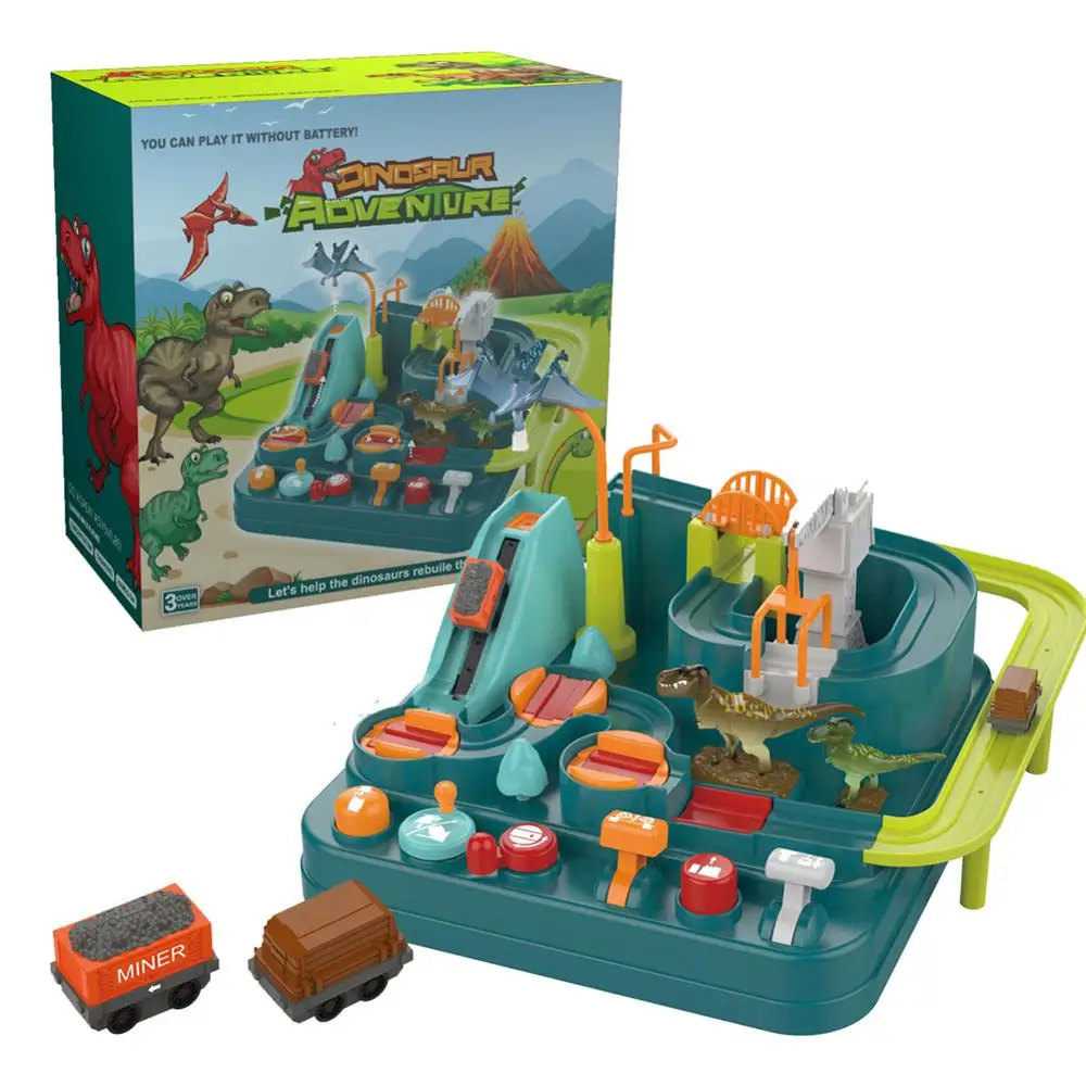 

Funny Kids Car Adventure Game Track Set Rush Through Customs Inertial Vehicle Railway Racing Cars Puzzle Toys for children Gifts