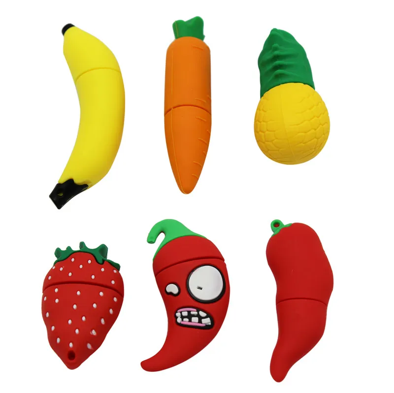 

TEXT ME Fruit and vegetable strawberry banana pineapple USB Flash Drive 32GB Pen Drive 16GB 8GB 4G Cartoon U disk