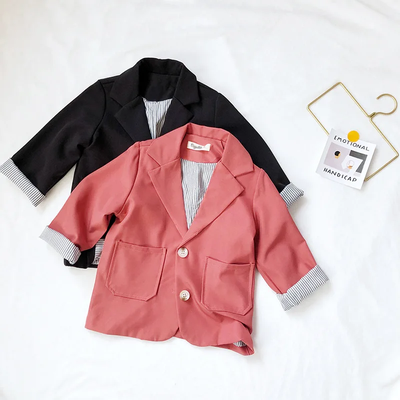 2 предмета костюмы для маленьких девочек на весну 2019 года блейзеры юбки комплекты