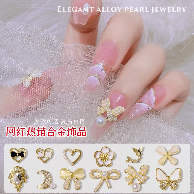 

4 шт. бант любовь сплав ювелирные изделия жемчуг фотолуна цветок бабочка стразы