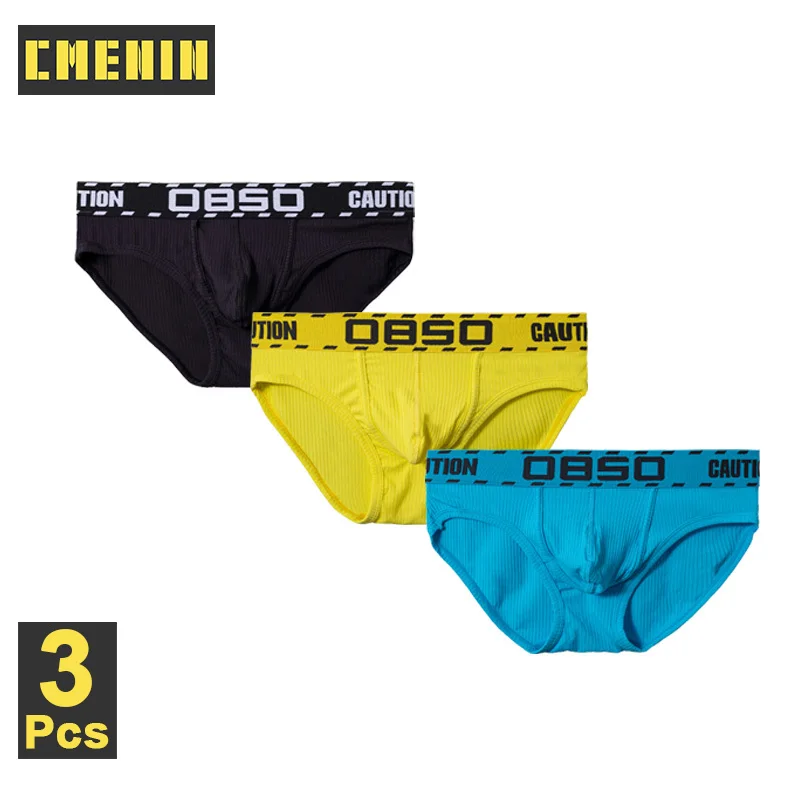 

CMENIN 3Pcs New Cotton Sexy Man Underwear Brief Men Underpants Soft Slip Gay Panties Jockstrap Men's Briefs Calzoncillos BS3101