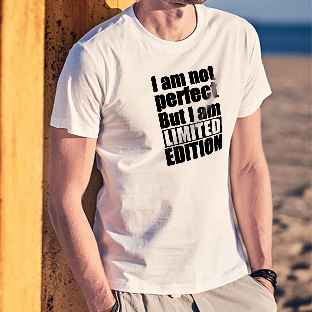 

Funny Letter Print Mens O-Neck T shirts Fashion Casual Men's White Tops Men T-shirt Cool Men Tshirt Male Men Black Tee Shirts