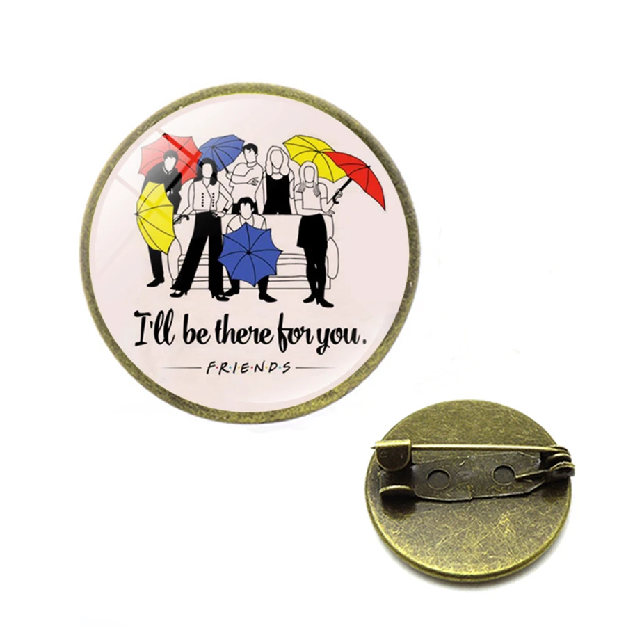 Американский ТВ-шоу друзья значок Броши центральный Перк кофе время отворот
