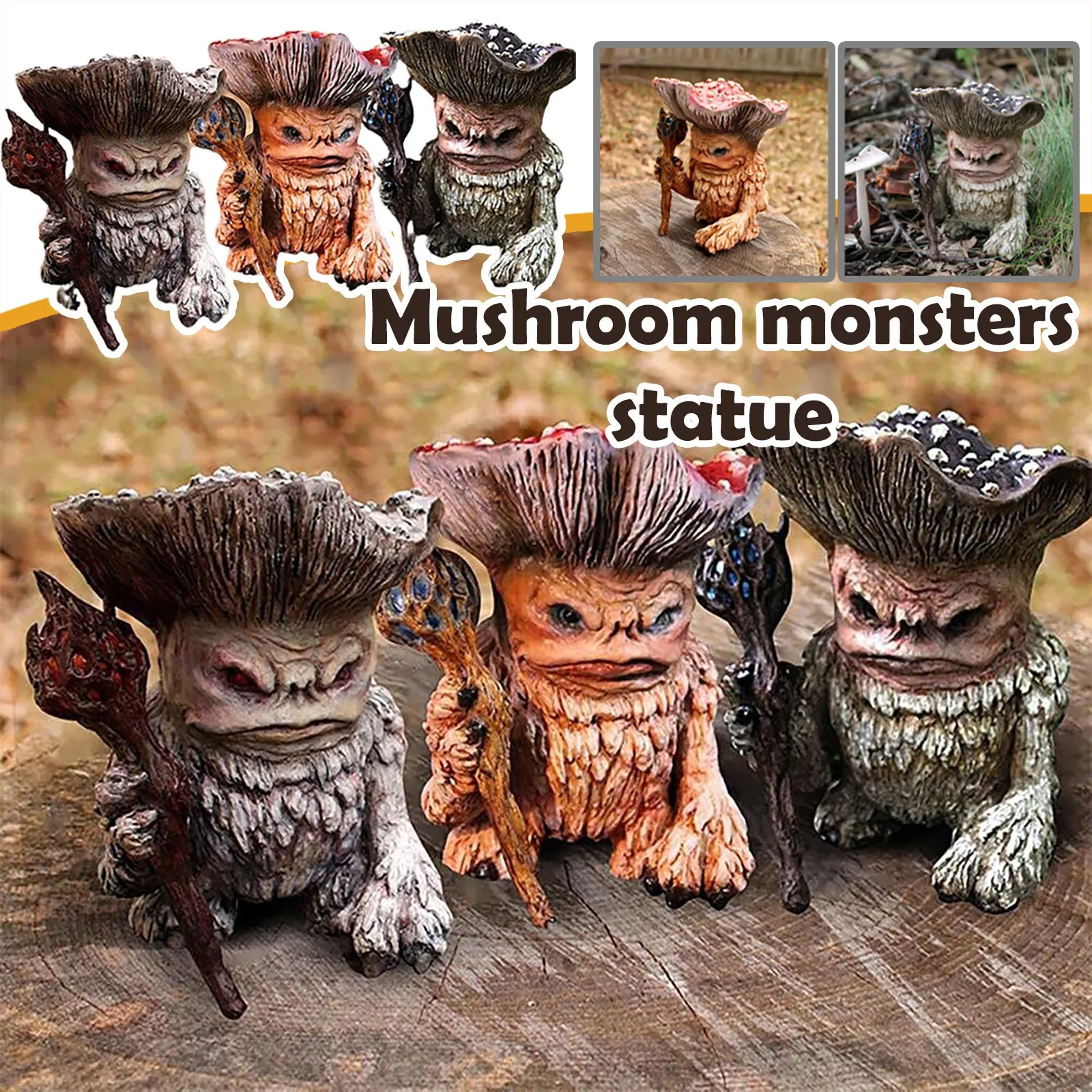 

Decorative Ornaments Fungus Statue Statue Resin Freak Statue Home Garden Decoration Figurine Resin Craft Home Decorations