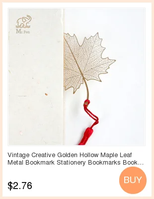 Винтаж золотые полые Sycamore оставляет дизайн металлическая Закладка для книг школьников Винтаж закладки красивые подарки