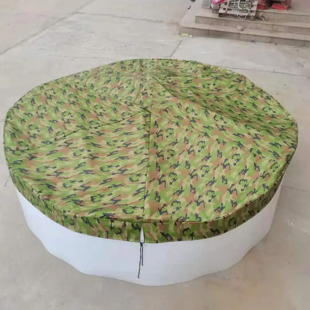 

244cm/305cm/366CM Camouflage Round Pool Cover Portable Protective Swimming Inflatable Pool UV-resistant Waterproof Pool Covers