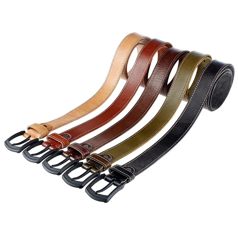 

FRALU The New top cowboy Leather Men's Pin Buckle Belt Vintage Luxury Men's Jeans Belt Full Grain Leather Belts Waist Girdle