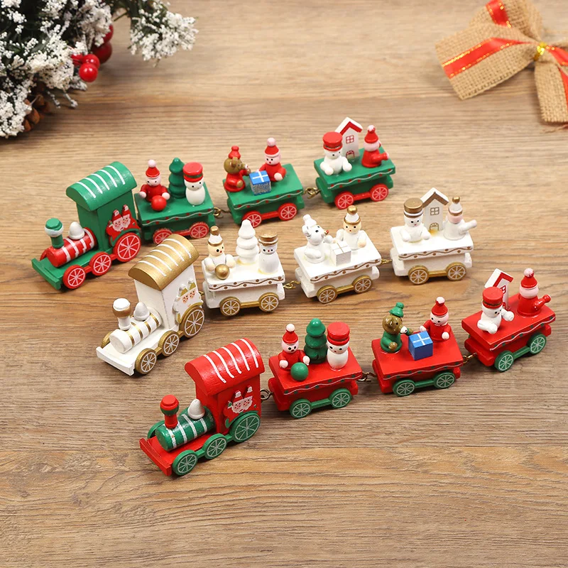 

Little Train Wooden Christmas Decorations for Home Xmas Decor New Year 2022