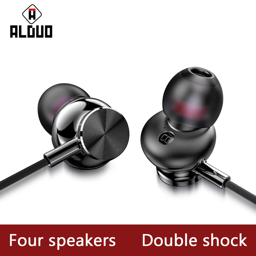 Magnetic Earphone 3.5mm Digital Audio Metal Bass Headset With Mic Headphone Stereo 3D HiFi Sound Sport Earbuds For Xiaomi iPhone