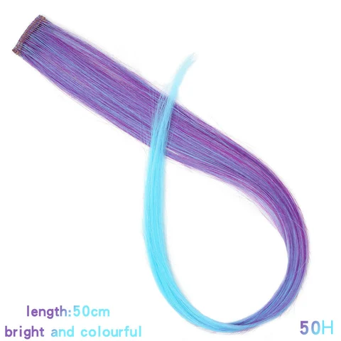 LUPU Синтетический зажим для наращивания волос 22 дюйма длинные прямые цветные радужные волосы для женщин Натуральные Искусственные волосы