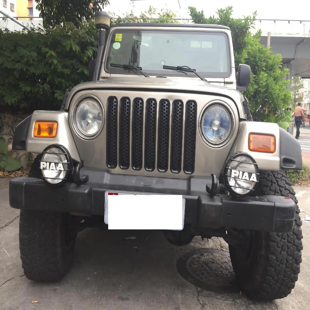 

7Pcs Car Front Mesh Insert Grille Bumper Trims Cover Car Exterior Decoration ABS Stickers For Jeep JK Wrangler 2007-2015