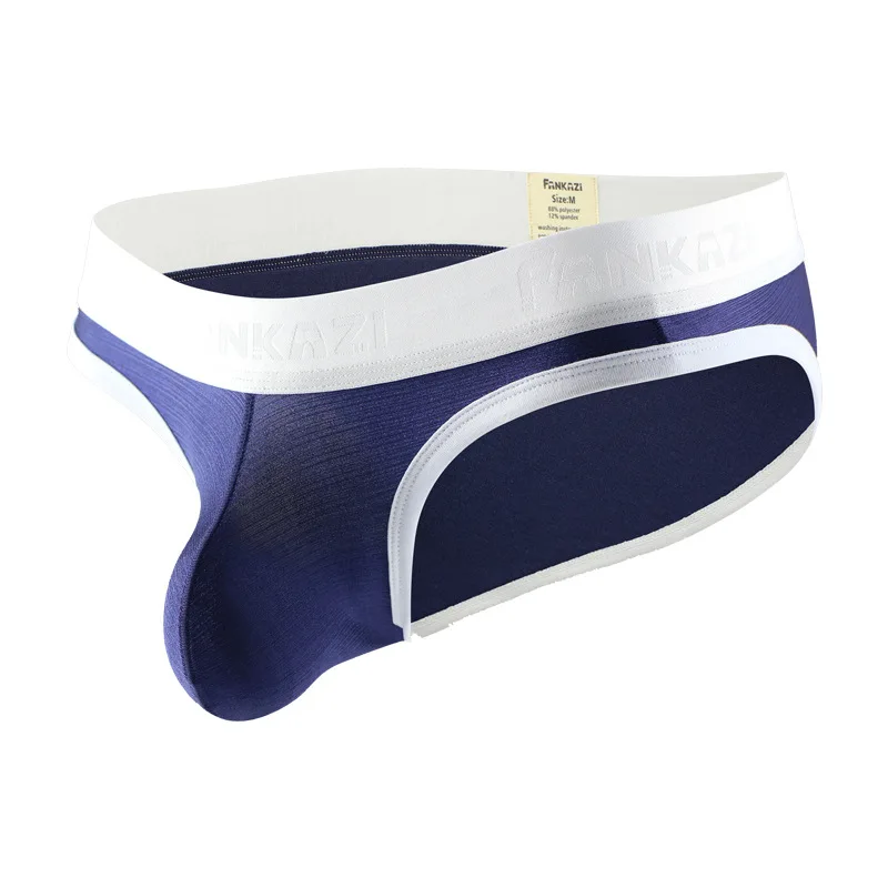 JF3002 deep blue Мужское шелковое нижнее белье, брендовые Дышащие Боксеры, шорты с принтом под брюки, хлопковые мужские трусы, u-образная выпуклая сумка, сексуальные мягкие трусы для геев - Цвет: JF3002 deep blue