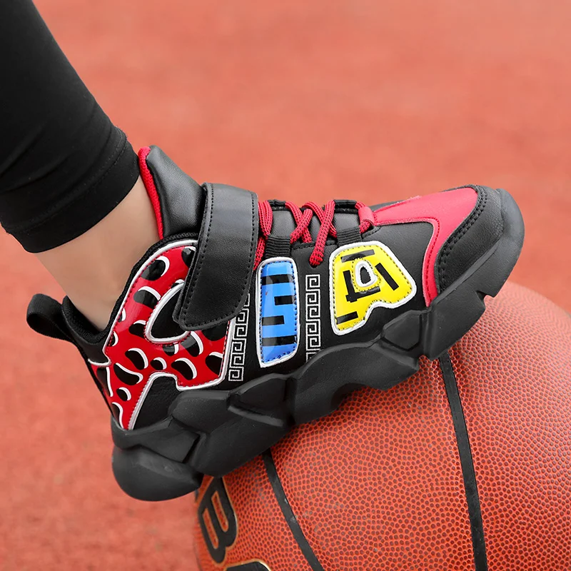 Autumn Winter New Letter Printing Shoes for Boys and Girls Korean Kids Basketball Running Tricolor 28-39 | Спорт и развлечения