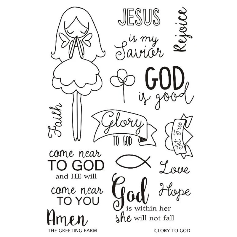 god quotes card making quote stamps clear scrapbooking diy decoupage craft | Дом и сад
